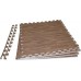 Мягкий паркет тёмный 60WD. Коврики пазлы 60*60*1см