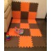 Коврик пазл 33*33*0,9см коричневый 45шор 9 плиток