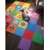 Коврик пазл 33*33*0,9см красный 45шор 9 плиток